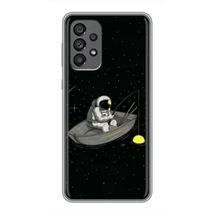 Силиконовый Чехол с принтом "Космонавты" на Samsung Galaxy A73 (5G) (Космонавт на рыбалке)