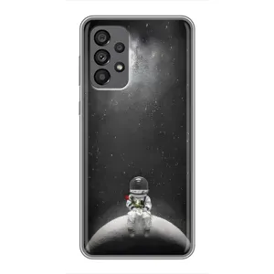 Силиконовый Чехол с принтом "Космонавты" на Samsung Galaxy A73 (5G) (Космонавт романтик)