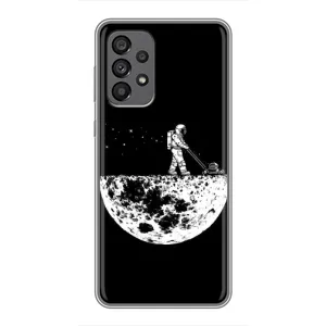 Силиконовый Чехол с принтом "Космонавты" на Samsung Galaxy A73 (5G) (Космонавт)