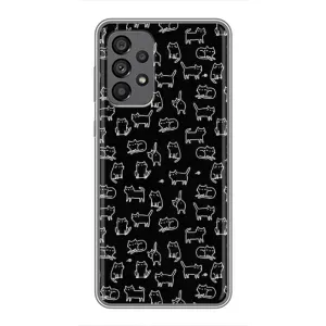 Чехол на тематику: Коты для Samsung Galaxy A73 (5G) (Котики на черном)
