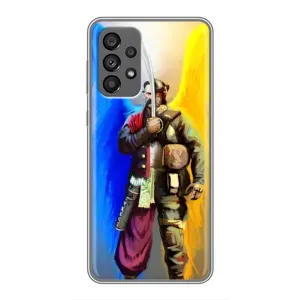 Чехол с картинкой (Патриотический КОЗАК) на Samsung Galaxy A73 (5G) (Козак с крыльями)