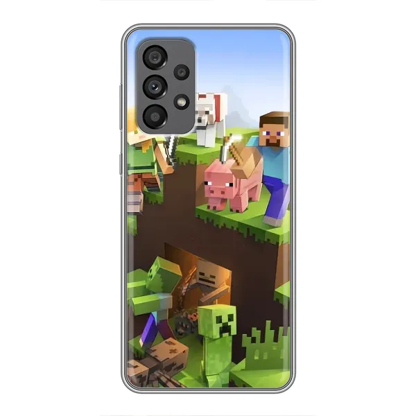 Чехол с рисунком «Майн-крафт» для Samsung Galaxy A73 (5G) Чехол с рисунком «Майн-крафт» для Samsung Galaxy A73 (5G)