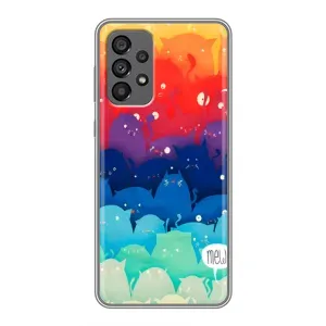 Силиконовый чехол с котиком для Samsung Galaxy A73 (5G) (Mew)
