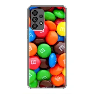 Чохол з зображенням смачної їжі для Samsung Galaxy A73 (5G) (Різнокольорові M&M'S)