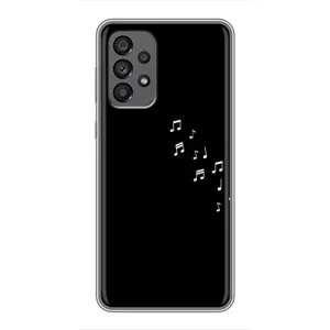 Чохол з картинками на чорному фоні для Samsung Galaxy A73 (5G) (Ноти)