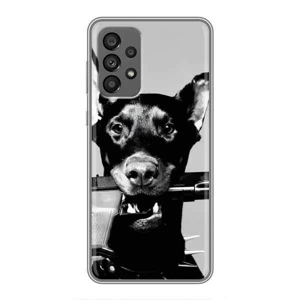 Чехол с рисунком «Опасный доберман» для Samsung Galaxy A73 (5G) Чехол с рисунком «Опасный доберман» для Samsung Galaxy A73 (5G)