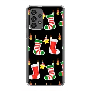 Силиконовый бампер на рождество для Samsung Galaxy A73 (5G) (Рождественские подарки)