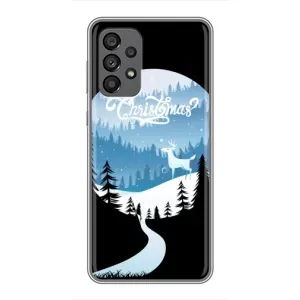 Силиконовый бампер на рождество для Samsung Galaxy A73 (5G) (Рождественский Олень)