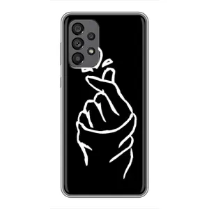 Чехлы (Знак сердечка) на Samsung Galaxy A73 (5G) (Сердце на черном)