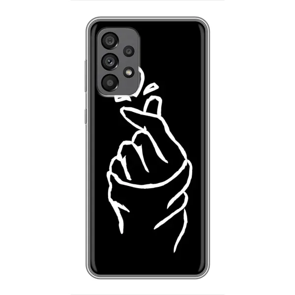 Чехол с рисунком «Сердце на черном» для Samsung Galaxy A73 (5G) Чехол с рисунком «Сердце на черном» для Samsung Galaxy A73 (5G)