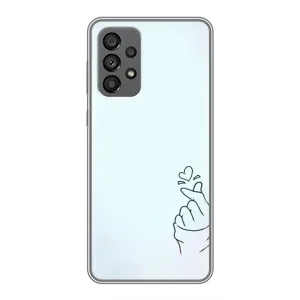 Чехлы (Знак сердечка) на Samsung Galaxy A73 (5G) (Сердце на голубом)