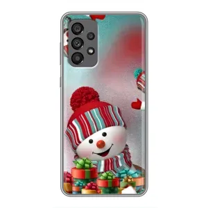 Чехлы на Новый Год Samsung Galaxy A73 (5G) (Снеговик в шапке)