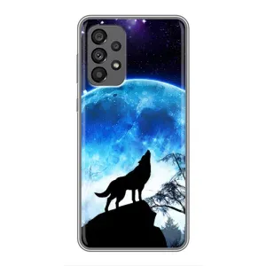Чехол с Волком на Samsung Galaxy A73 (5G) (Воет на луну)