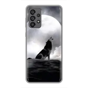 Чехол с Волком на Samsung Galaxy A73 (5G) (Волк и луна)