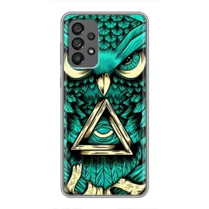Чохли з принтом СОВИ для Samsung Galaxy A73 (5G) (Зелена сова)