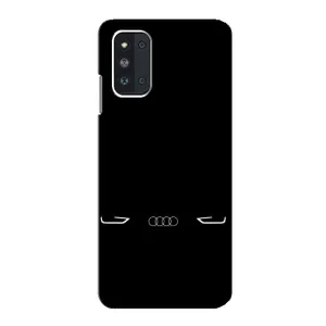 Силиконовый бампер с картинкой машины на Samsung Galaxy F52 5G (E526) (Силует Audi)