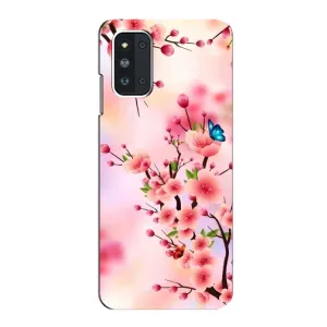 Чехол с принтом САКУРЫ на Samsung Galaxy F52 5G (E526) (Бабочки на сакуре)