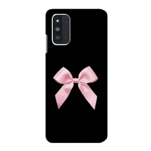 Чехол банты для Samsung Galaxy F52 5G (E526) (Бант на черном)
