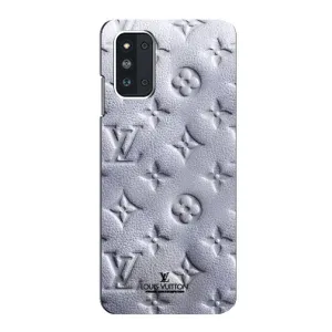 Текстурный Чехол Louis Vuitton для Самсунг Ф52 (Белый ЛВ)