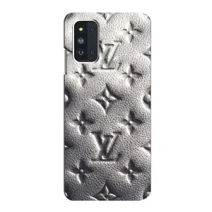Текстурный Чехол Louis Vuitton для Самсунг Ф52 (Бежевый ЛВ)