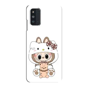 Чехол с принтом Лабубу для Samsung Galaxy F52 5G (E526) (Белый Лабубу)