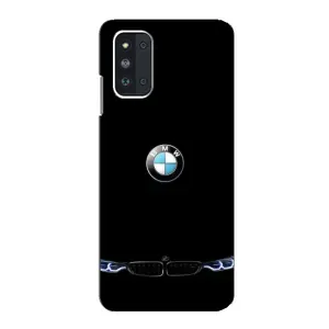 Силиконовый бампер с картинкой машины на Samsung Galaxy F52 5G (E526) (Черный BMW)