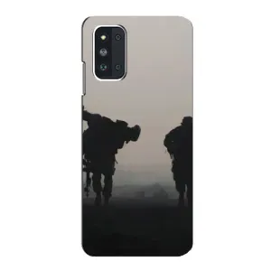 Чехлы на военную тематику для Samsung Galaxy F52 5G (E526) (Бой солдат)