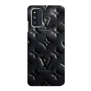 Текстурный Чехол Louis Vuitton для Самсунг Ф52 (Черный ЛВ)
