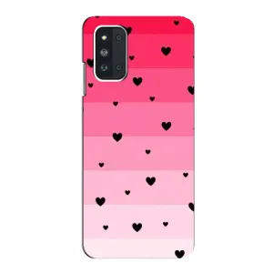 Чехлы с тематикой "Маленькие Сердечки" на Samsung Galaxy F52 5G (E526) (Чорные сердечки)