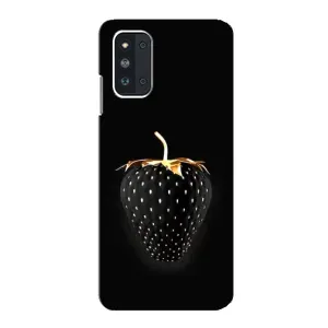 Чохол з зображенням смачної їжі для Samsung Galaxy F52 5G (E526) (Чорна полуниця)