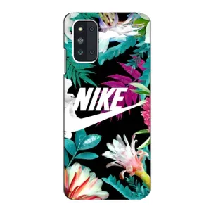 Силиконовый Чехол на Samsung Galaxy F52 5G (E526) с картинкой Nike (Цветочный Nike)