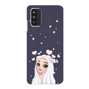 Чехол Стильные девушки на Samsung Galaxy F52 5G (E526) (Девушка и сердечки)