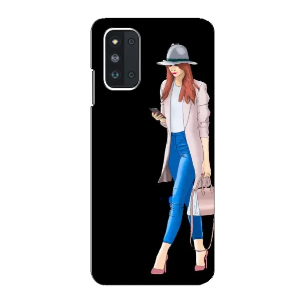 Чехол с рисунком «Девушка со смартфоном» для Samsung Galaxy F52 5G (E526) Чехол с рисунком «Девушка со смартфоном» для Samsung Galaxy F52 5G (E526)