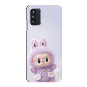 Чехол с принтом Лабубу для Samsung Galaxy F52 5G (E526) (Фиолетовый Лабубу)