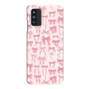 Чехол банты для Samsung Galaxy F52 5G (E526) (Фон бантики)