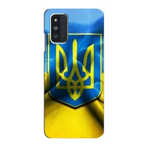 Чехол с картинкой (Патриотический ГЕРБ) на Samsung Galaxy F52 5G (E526) (Герб и Флаг Украины)