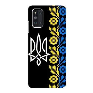 Силиконовый Чехол на Samsung Galaxy F52 5G (E526) (Герб и вышыванка)