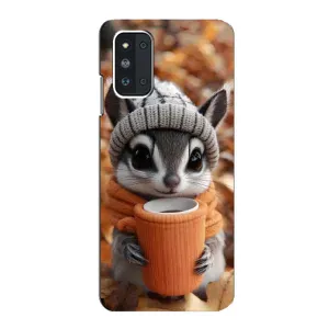 Печатный чехол «Зверята с кофе» для Samsung Galaxy F52 5G (E526) (Грызунчик с кофе)