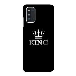 Чехол (Корона на чёрном фоне) для Самсунг Ф52 (KING)