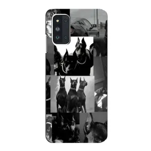 Чехол ДОБЕРМАН для Samsung Galaxy F52 5G (E526) (Коллаж Доберман)