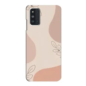 Чехол цветочный дизайн для Samsung Galaxy F52 5G (E526) (Коричневый фон)