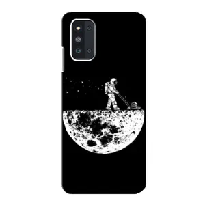 Силиконовый Чехол с принтом "Космонавты" на Samsung Galaxy F52 5G (E526) (Космонавт)