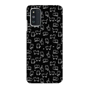 Чехол на тематику: Коты для Samsung Galaxy F52 5G (E526) (Котики на черном)