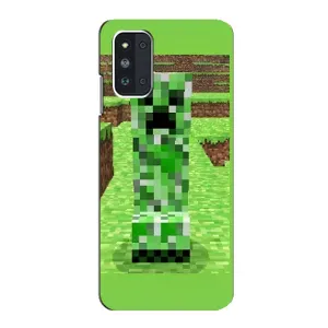 Чохли для Samsung Galaxy F52 5G (E526) (Персонажі МайнКрафт) (Кріпер 2)