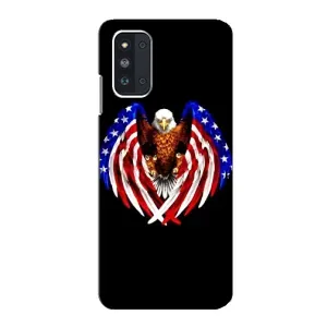Чехол Флаг USA для Samsung Galaxy F52 5G (E526) (Крылья США)