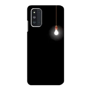 Чехол с картинками на черном фоне для Samsung Galaxy F52 5G (E526) (Лампочка)