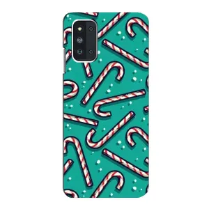 Силиконовый бампер на рождество для Samsung Galaxy F52 5G (E526) (Леденцы)