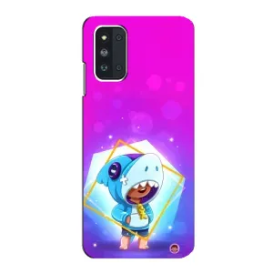 Чехол Бравл Старс для Samsung Galaxy F52 5G (E526) (Леон в костюме Акулы)