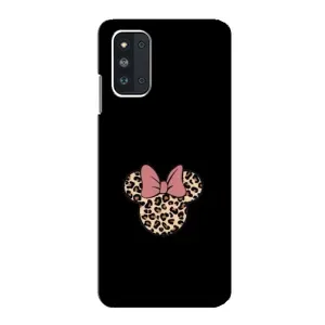 Чехол с леопардовым принтом на Samsung Galaxy F52 5G (E526) (Леопардовая Минни)