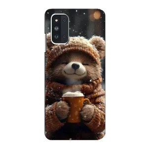 Печатный чехол «Зверята с кофе» для Samsung Galaxy F52 5G (E526) (Медвежонок с кофе)